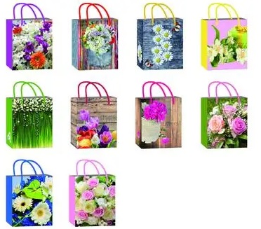 Пакет бум.лам. М 14*20*7 Цветы 1032 20/480